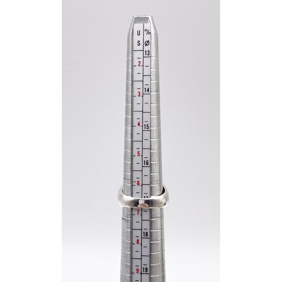 Vintage 925 Sterling Silver Inlay Ring SZ 6.5 Turquoise Onyx Coral Southwest - Picture 4 of 11